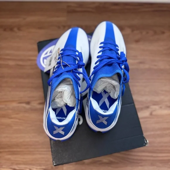Adidas X Speedflow.3 TF Turf Soccer Cleats Blue White GW7509 Men’s 7.5/UK 7 NEW - Picture 7 of 13